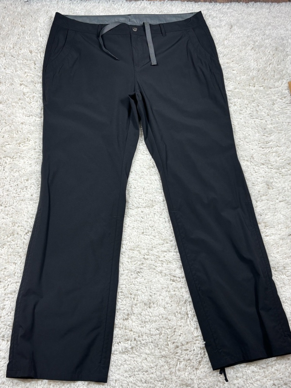 REI Women’s Size 16 Black Stretch Hiking Pants Adjustable Ruched Drawcord